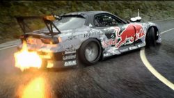 Mazda RX-7 driven by the famous Mazda-drifter Mad Mike drifts up the highest paved road in New Z ...
